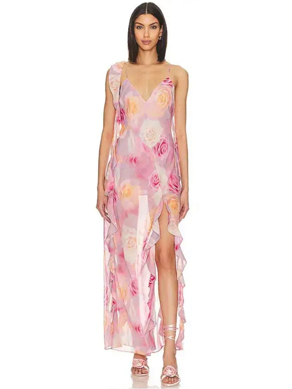 For Love & Lemons Beate Sheer Maxi Dress
